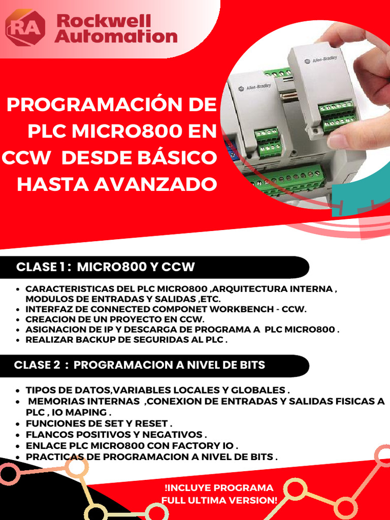 Programación PLC Micro800 en CCW | PDF | Scada | Transmisión de datos