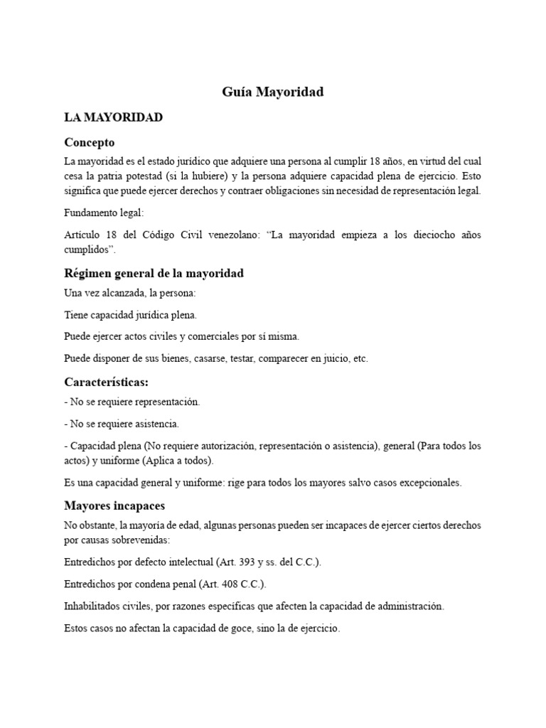 Definición y Régimen de Mayoridad | PDF | Justicia | Crimen y violencia