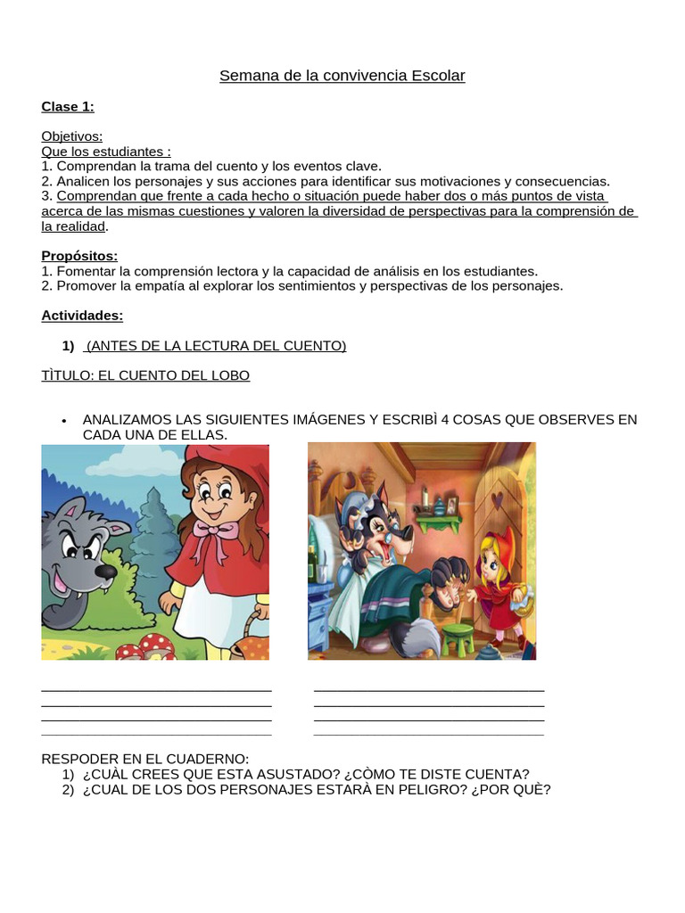 Semana de La Convivencia Escolar 2024 | PDF