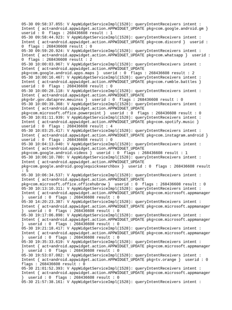 Appwidget History Log0 | PDF | Microsoft | Software Companies Of The ...