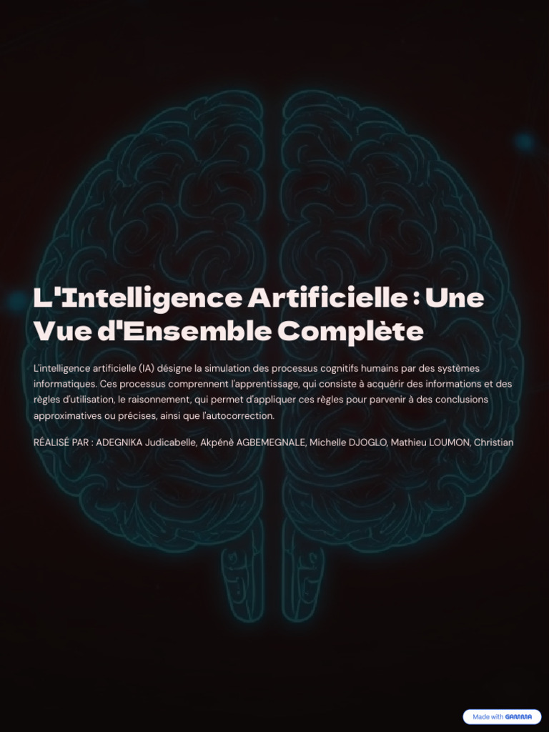 Comprendre l'Intelligence Artificielle | PDF | Intelligence ...