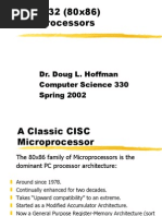 Intel IA32 (80x86) Microprocessors: Dr. Doug L. Hoffman Computer Science 330 Spring 2002