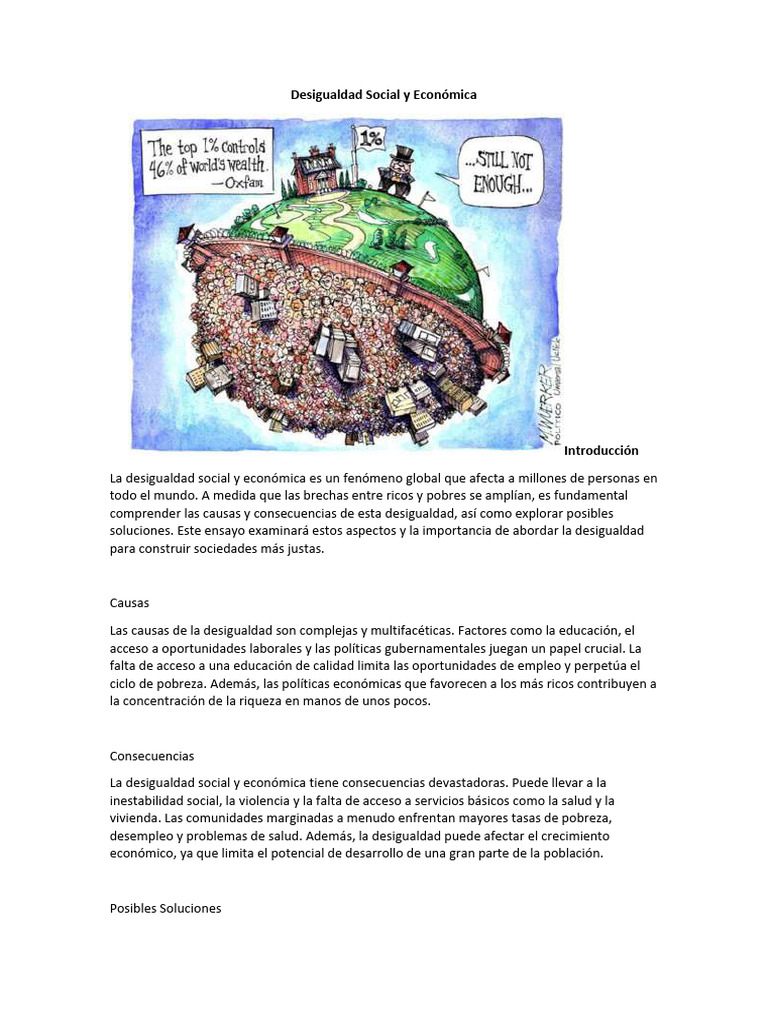 Causas y Soluciones a la Desigualdad | PDF