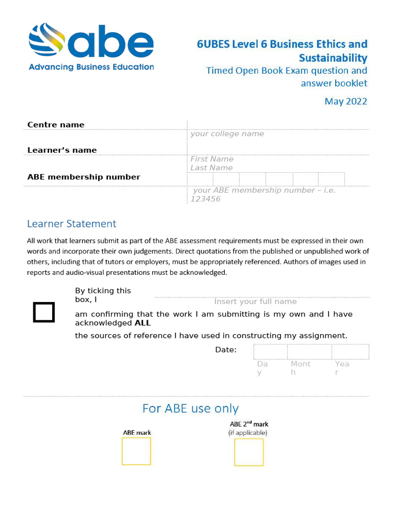 Assignment Submission Template | PDF