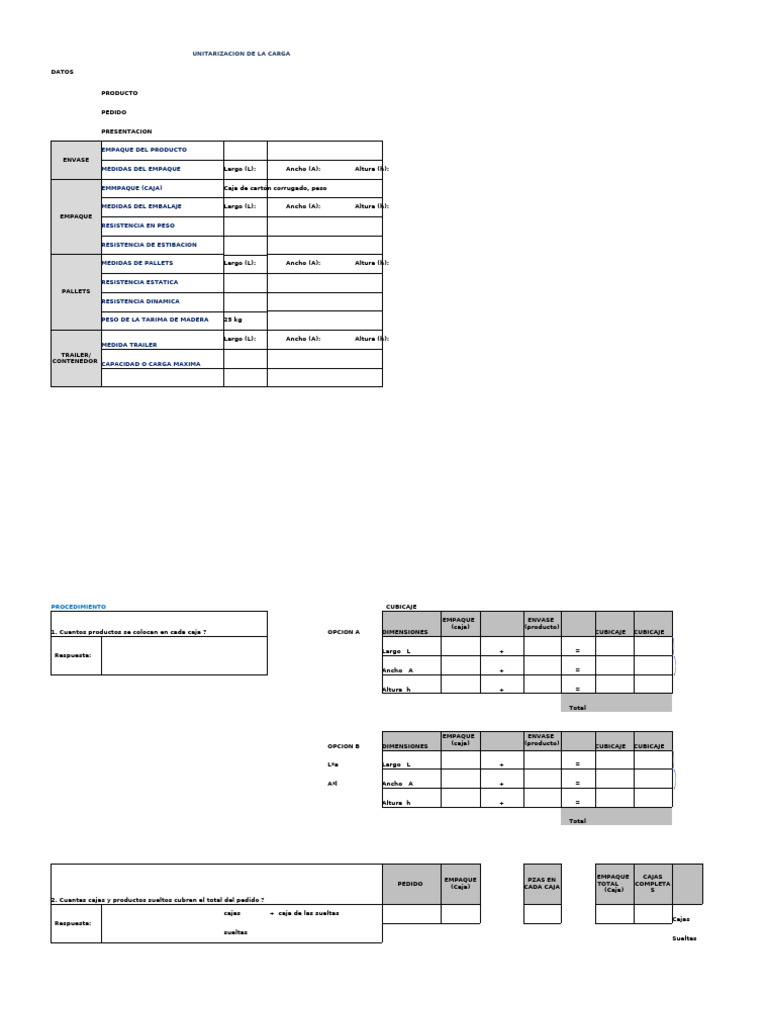 Unidad de Carga y Paletización Eficiente | PDF | Producción y ...