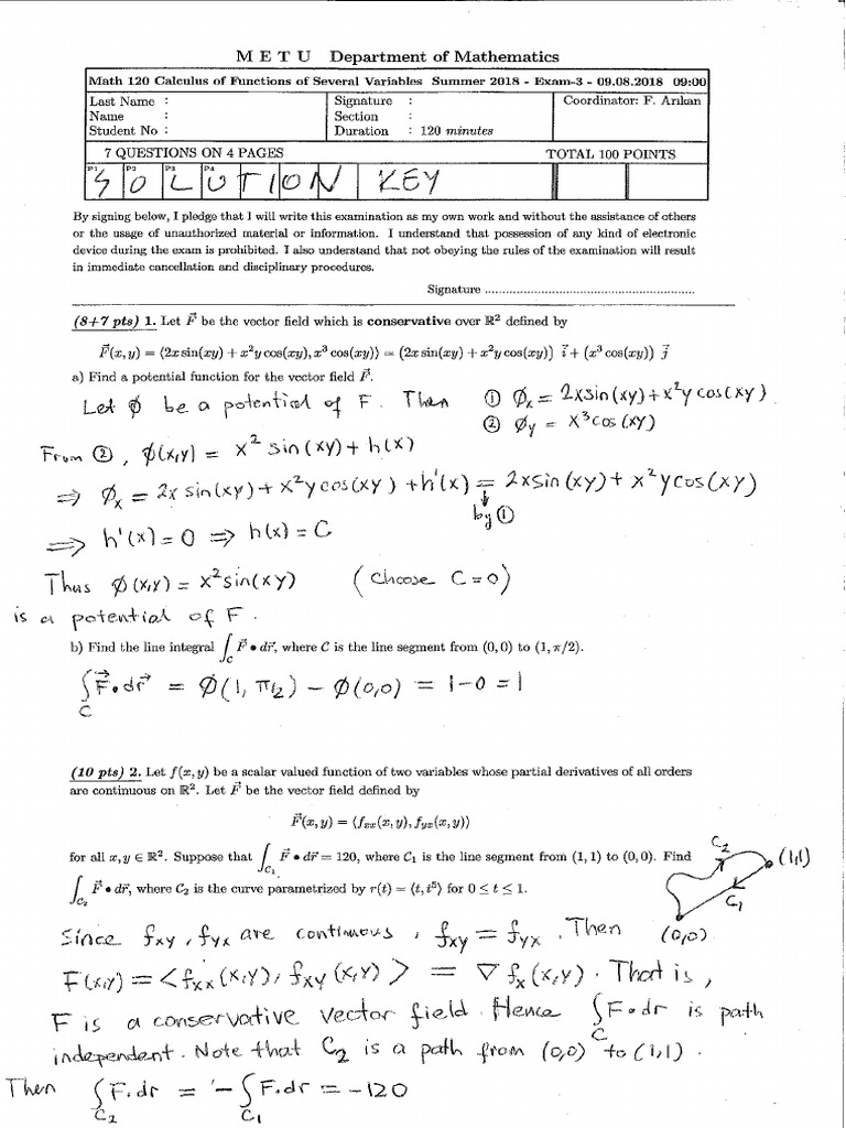 120 Exam 3 Solutions Summer 2018 | PDF