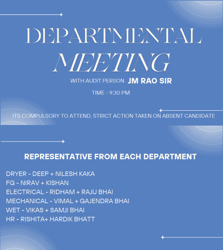 Meeting With Rao Sir | PDF