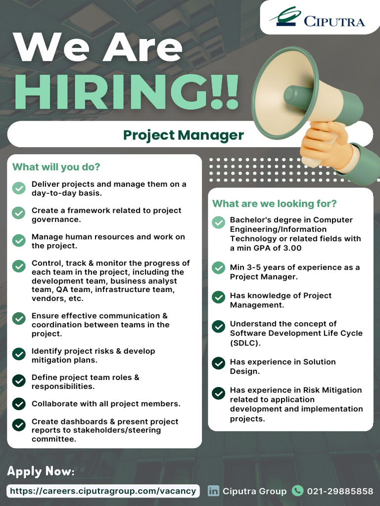 Project Management and IT Roles Available | PDF | Computer Security ...