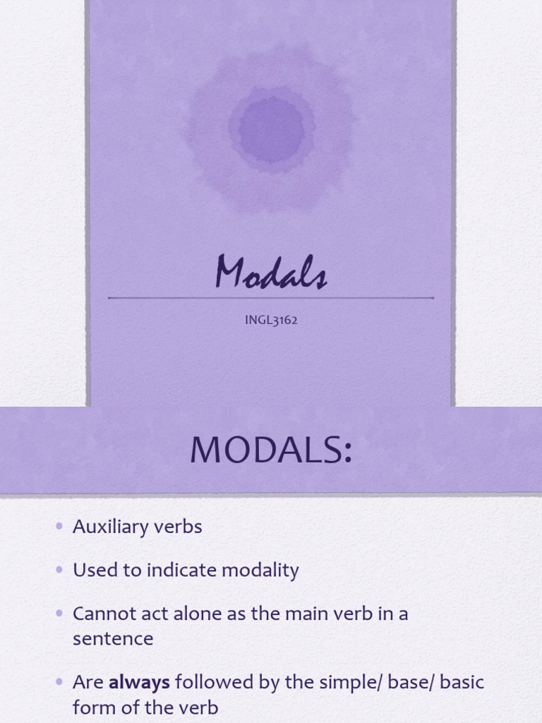 Understanding English Modals Explained | PDF