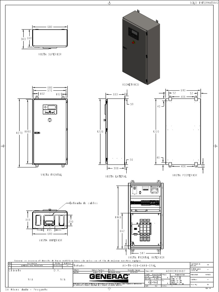 Modificaciones y Especificaciones Generac | PDF
