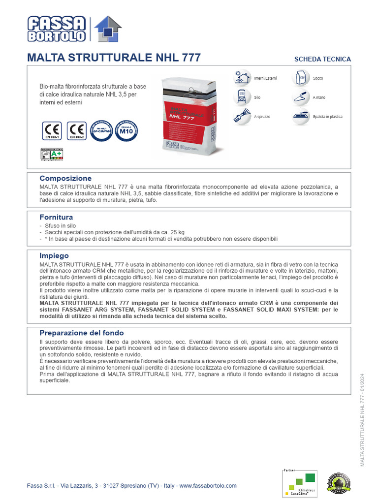Fassa Ste It Malta Strutturale NHL 777 2024 01 | PDF