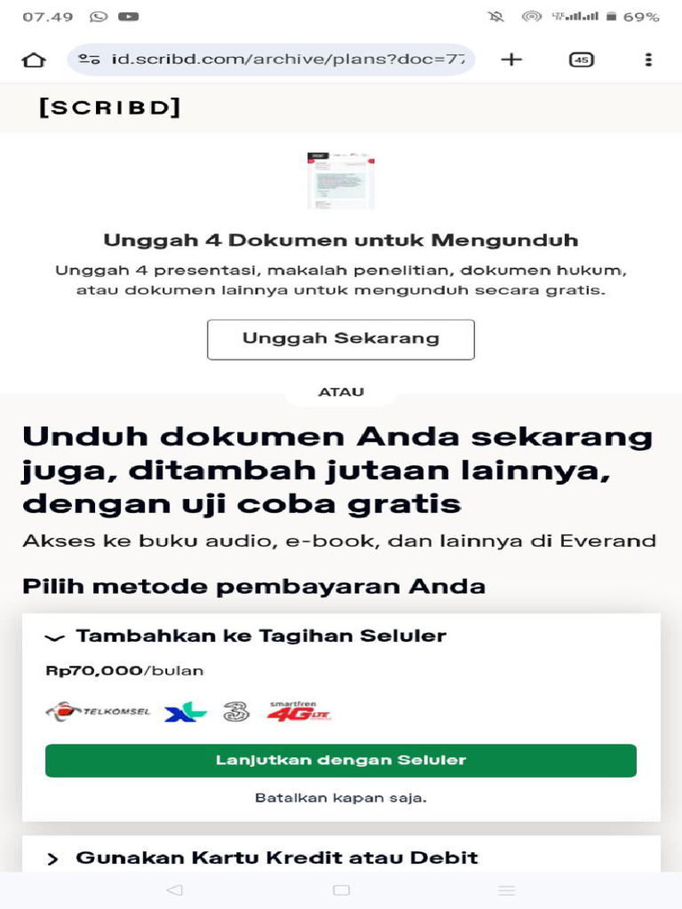 Scribd Langganan Info 3 | PDF