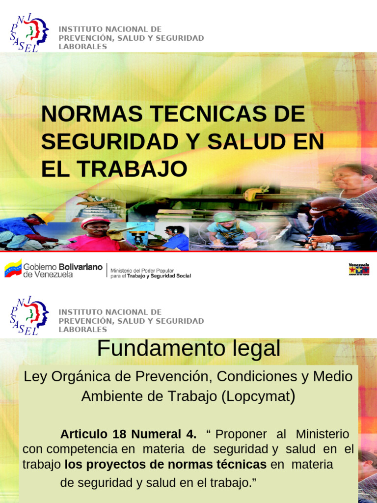 Normas Técnicas de Seguridad y Salud en El Trabajo | PDF | Seguridad y ...