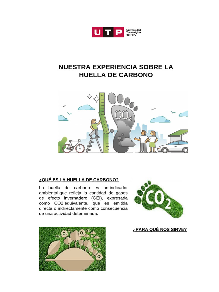 Huella de Carbono. Semana 10 (Avance) | PDF | Huella de carbono | Gases ...