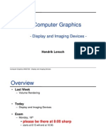 Computer Graphics: - Display and Imaging Devices