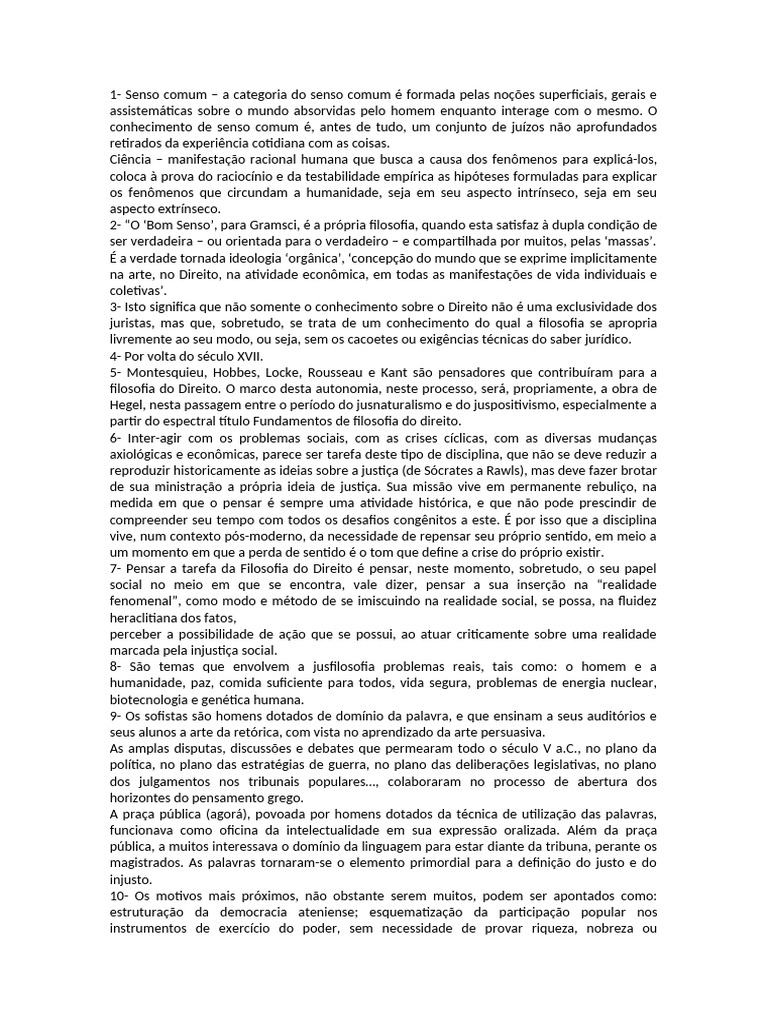Senso Comum e Filosofia do Direito | PDF | Justiça | Crime e Violência