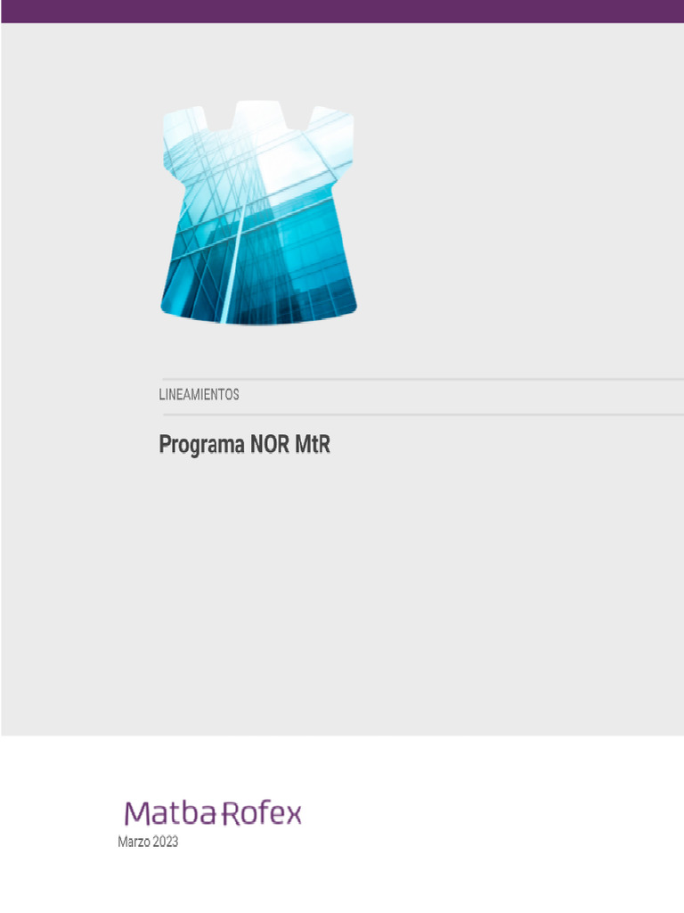 Programa NOR de Matba Rofex: Formación de Traders | PDF