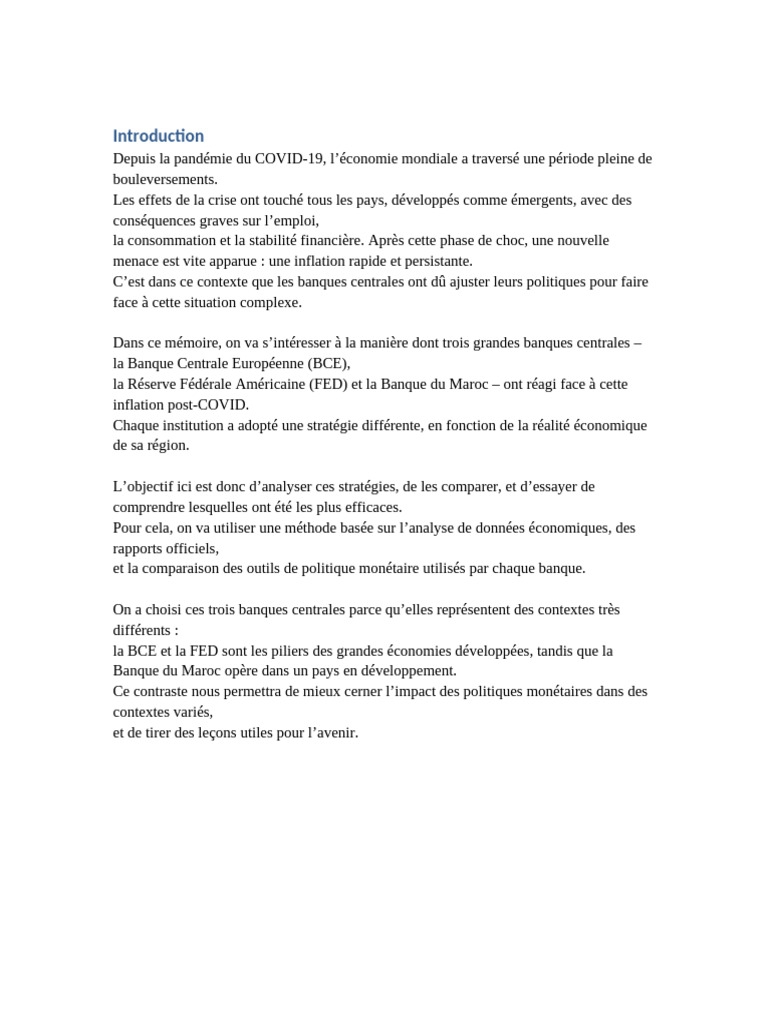 Stratégies des banques centrales post-COVID | PDF