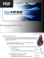 Boundary and Excitation Training: February 2003