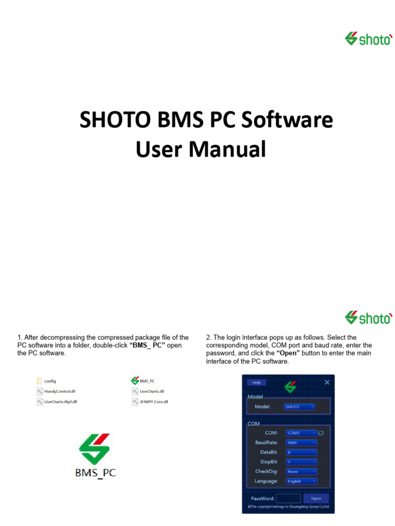 SHOTO BMS PC Software User Manual | PDF | Personal Computers | Device ...