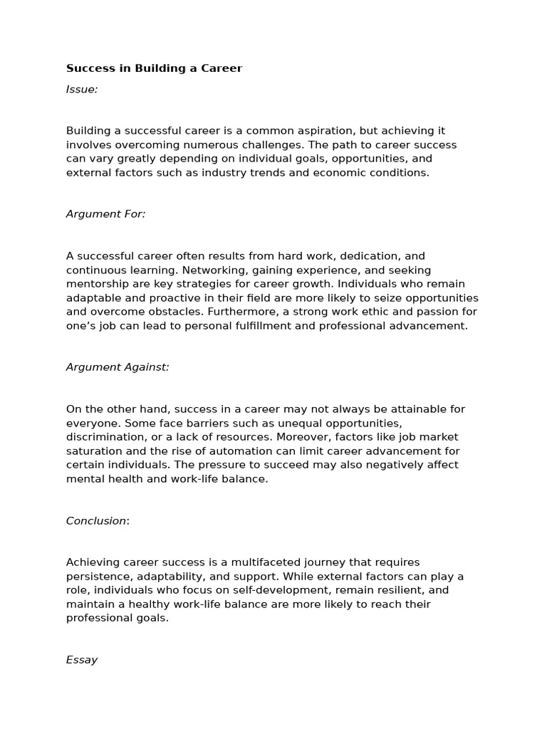 Career Success: Key Strategies Explained | PDF | Mentorship | Social ...
