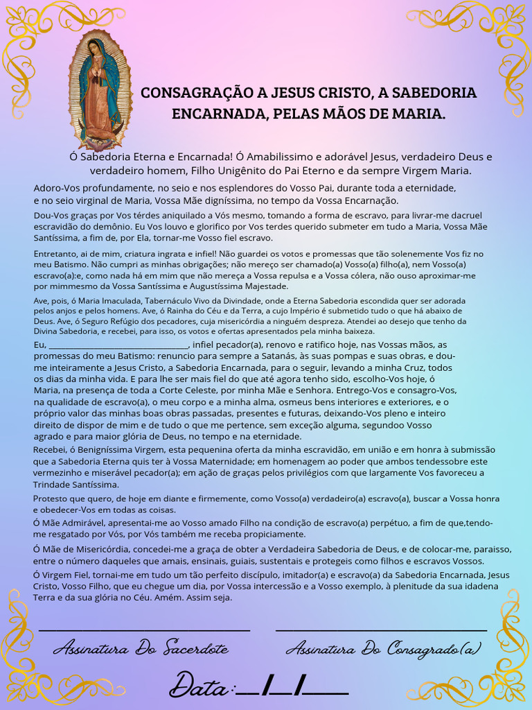Consagração a Jesus pelas Mãos de Maria | PDF | Maria, mãe de Jesus ...