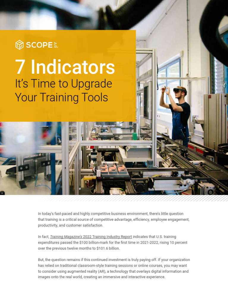 Scope AR Checklist Upgrade Training Tools 2023 | PDF | Augmented ...