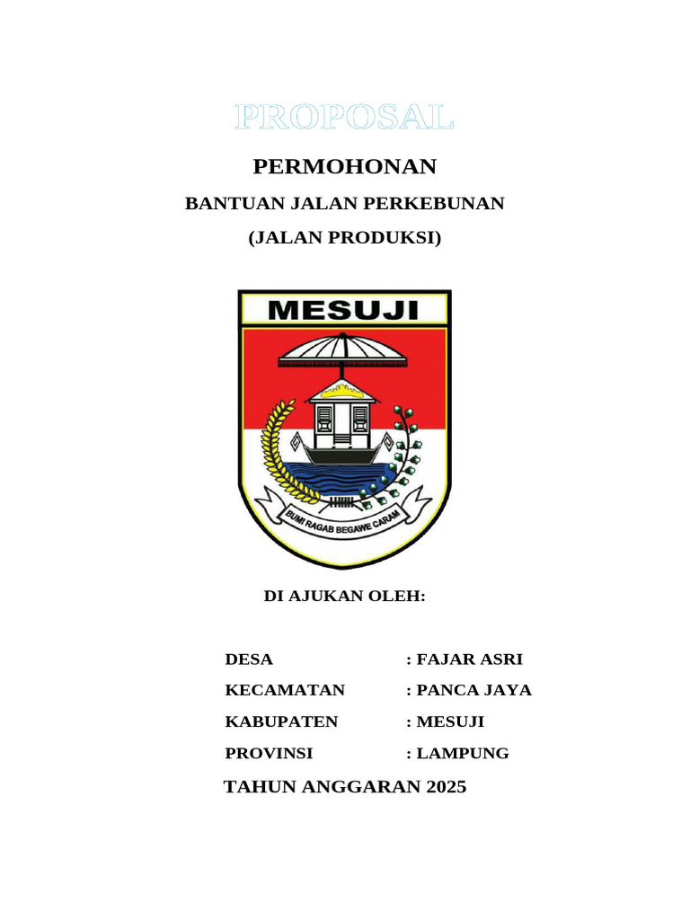 Usulan Pembangunan Jalan Fajar Asri | PDF
