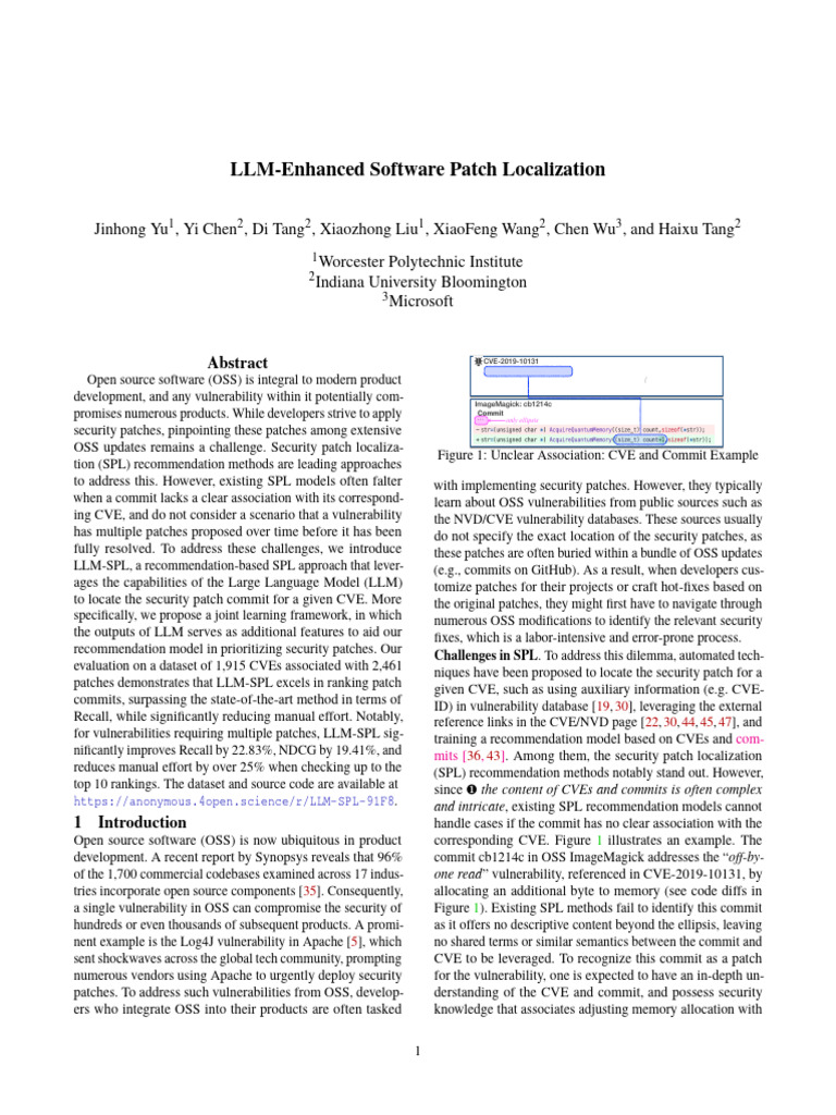 LLM-Enhanced Software Patch Localization | PDF | Computing