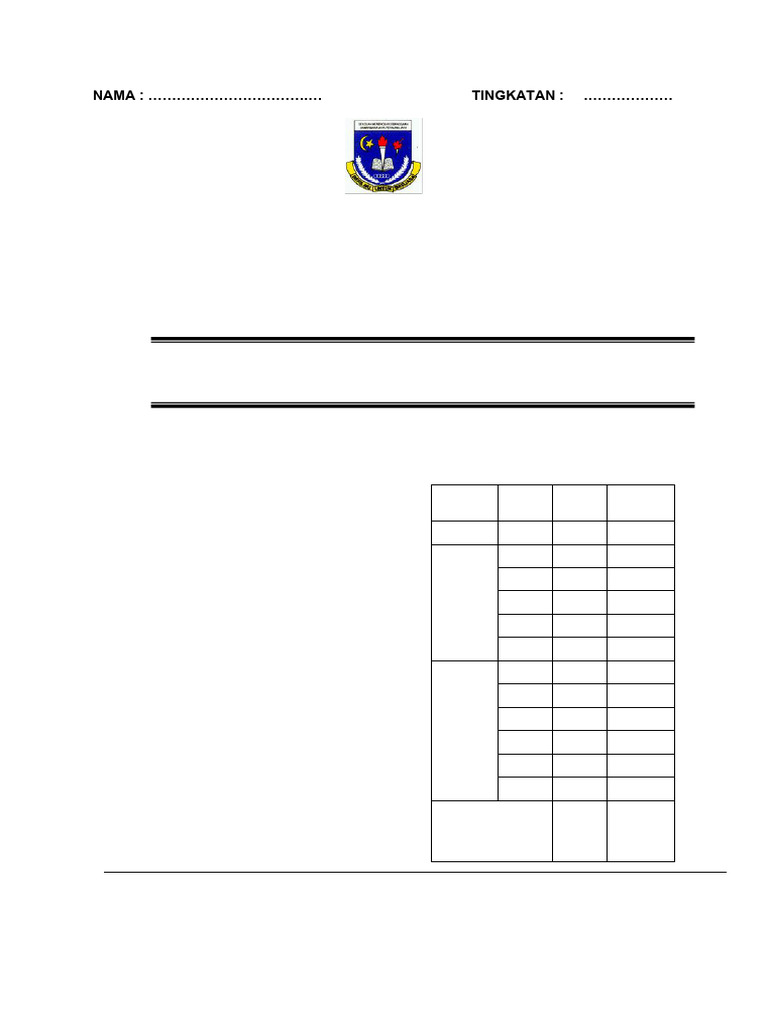 UPSA 2023 Tingkatan 2 Sains Exam Paper | PDF | Digestion | Immune System