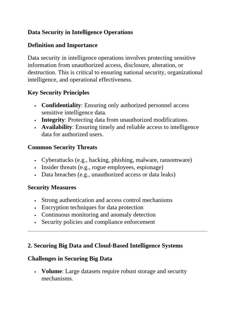 Data Security in Intelligence Operations | PDF | Information Security ...