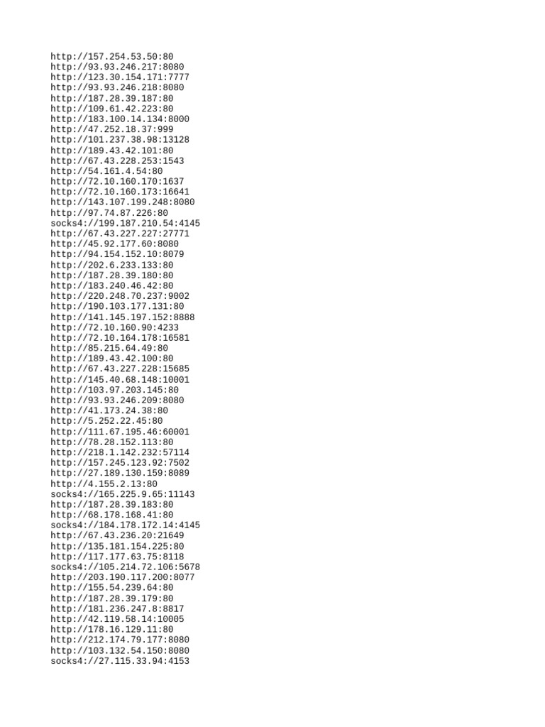 Liste d'adresses IP et ports | PDF