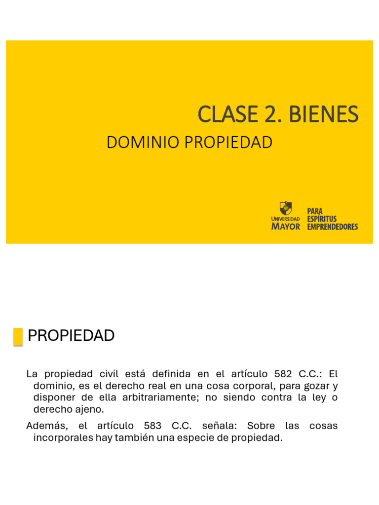 Clase 2. Propiedad | PDF | Propiedad | Derecho privado