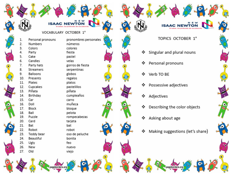1° Topics October | PDF