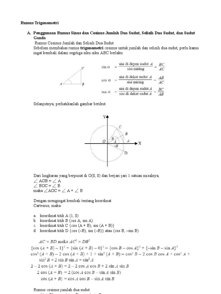 Rumus Trigonometri