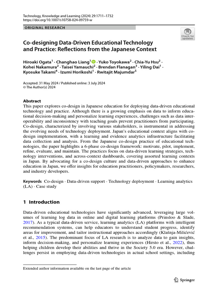 Co Designing Data Driven Educational Technology | PDF | Educational ...