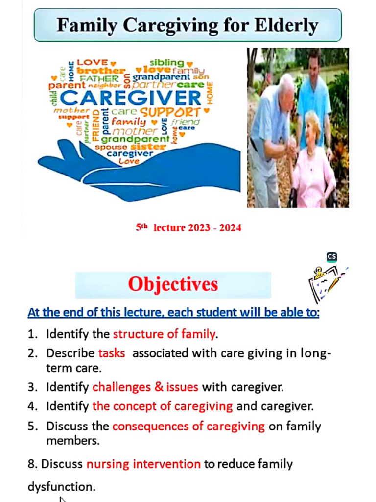 Family Caregiving For Elderly | PDF