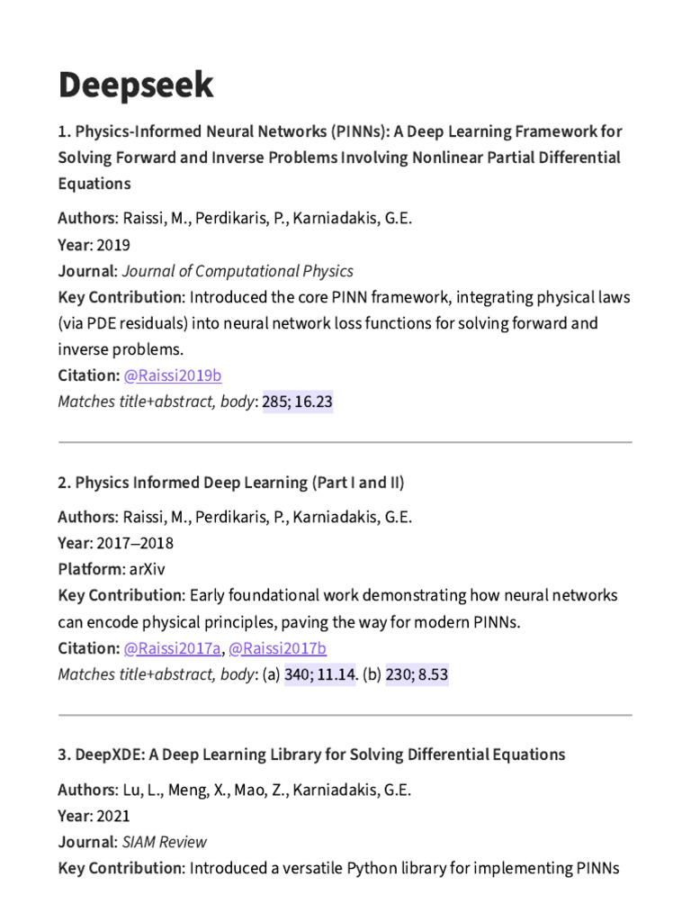 Reyes PINNS References | PDF | Partial Differential Equation | Deep ...