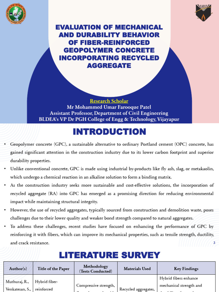 Evaluation of Mechanical and Durability Behavior of Fiber-Reinforced ...