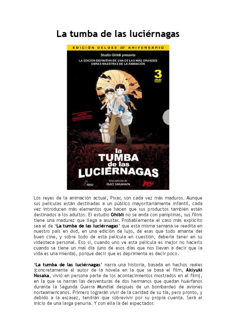 La Tumba de Las Luciérnagas