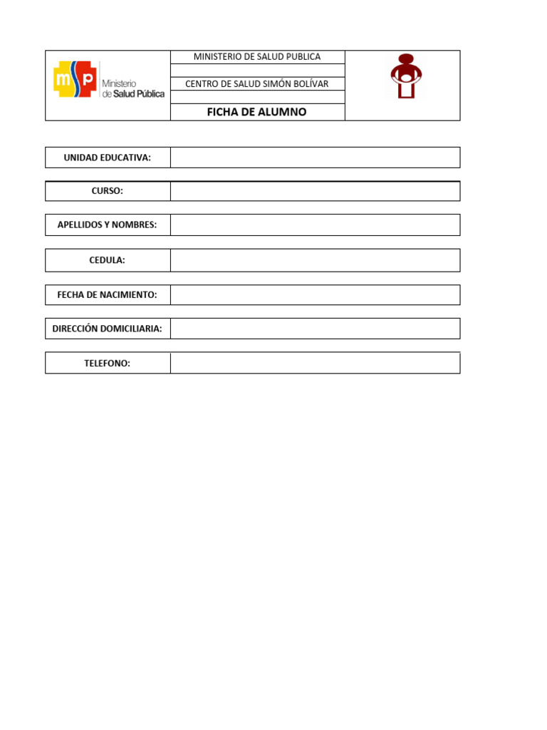 Ficha de Alumno | PDF