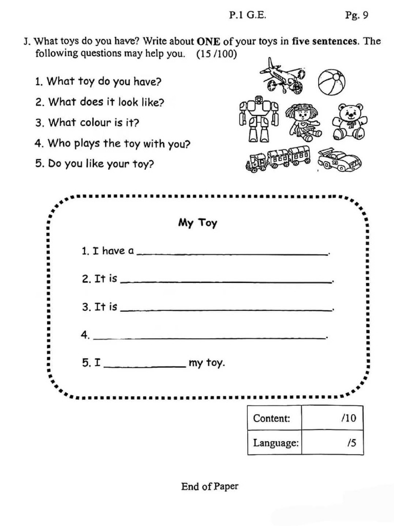 P1 English Exam | PDF