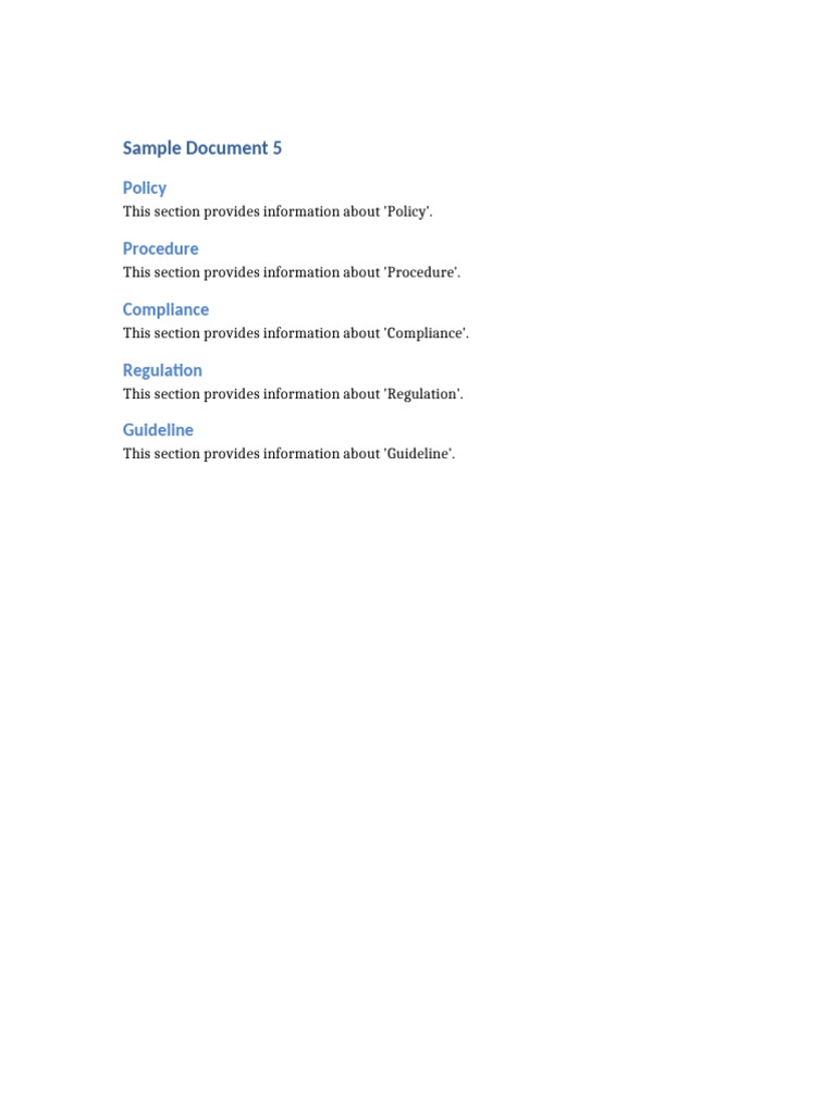 Sample Document 5 | PDF