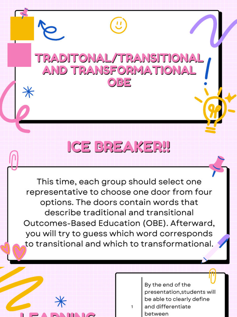 OBE: Traditional vs Transformational | PDF | Educational Assessment ...