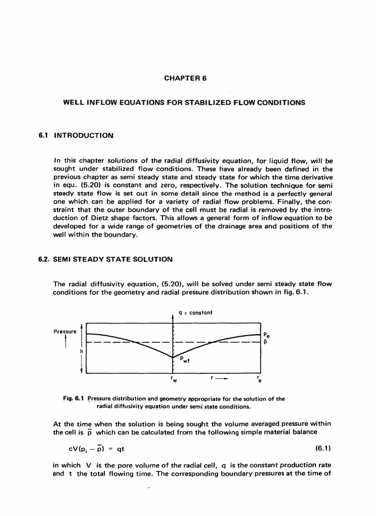Chapter 6 Well Inflow Equations For Stabilized 1978 Developments in ...
