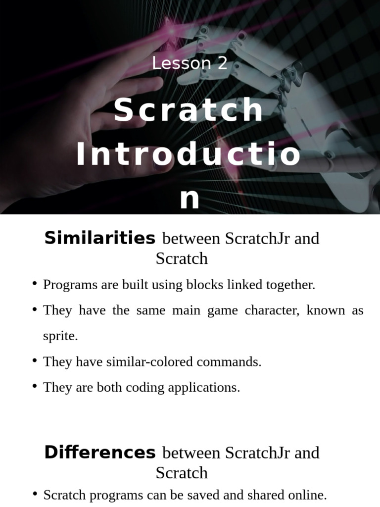 Unit 4 Lesson 2 Scratch Introduction | PDF