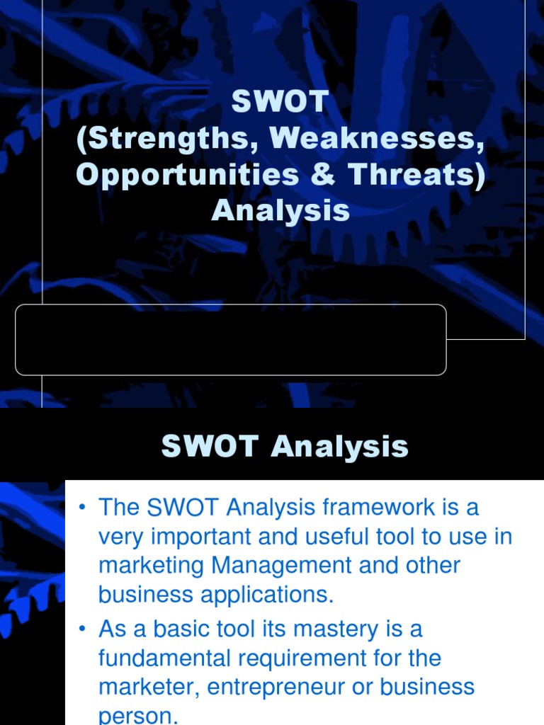 Comprehensive SWOT Analysis Guide | PDF | Swot Analysis | Strategic ...