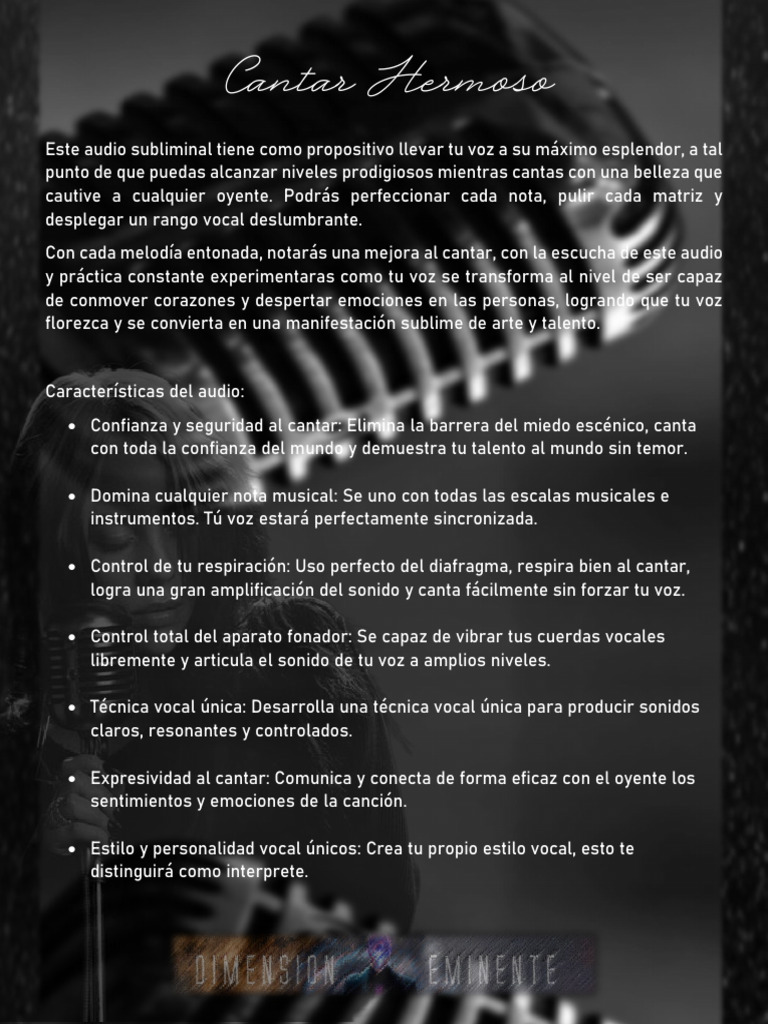 Mejora tu Voz al Cantar Hermoso | PDF