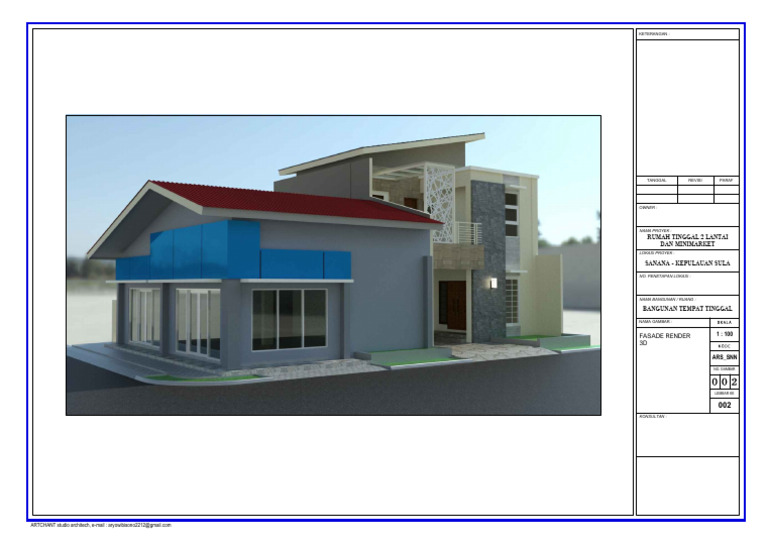 Gambar Kerja Ruko 8 X 10 Meter 5 | PDF