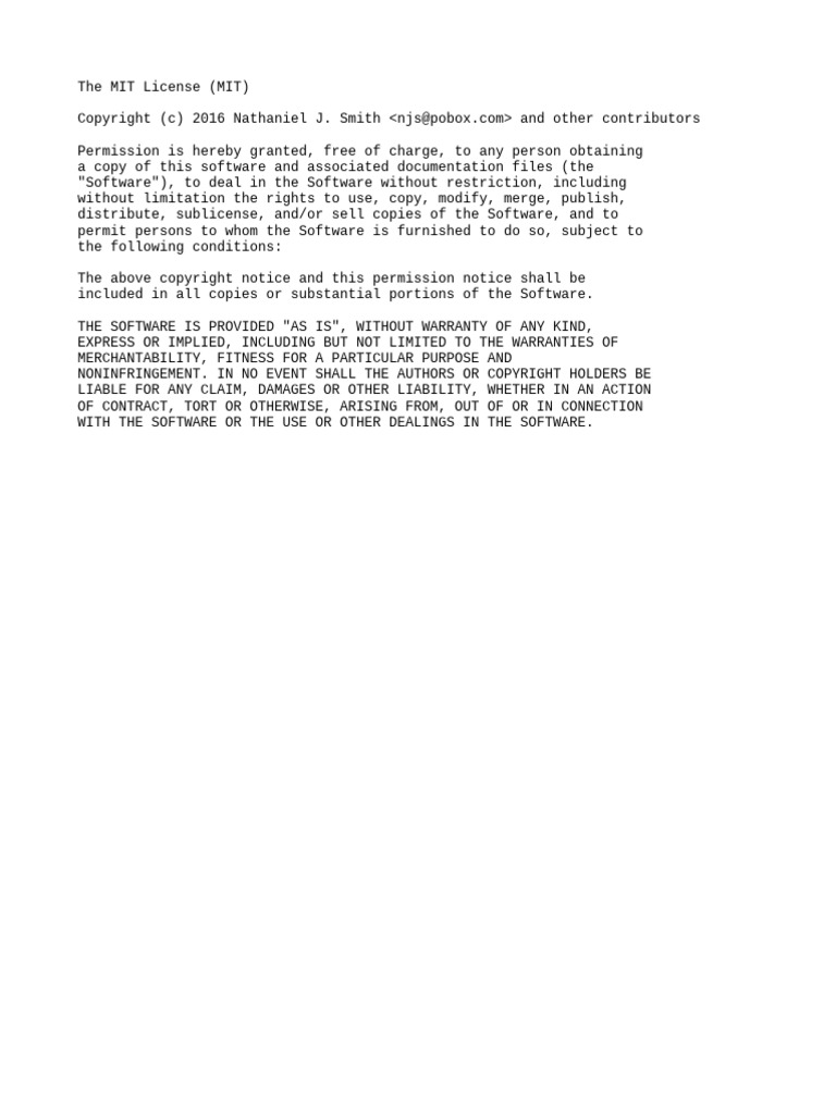 Overview of the MIT License | PDF